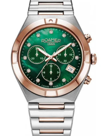 Ceas de dama  987837 49 70 20 verde, elegant, sportiv, cu diamante