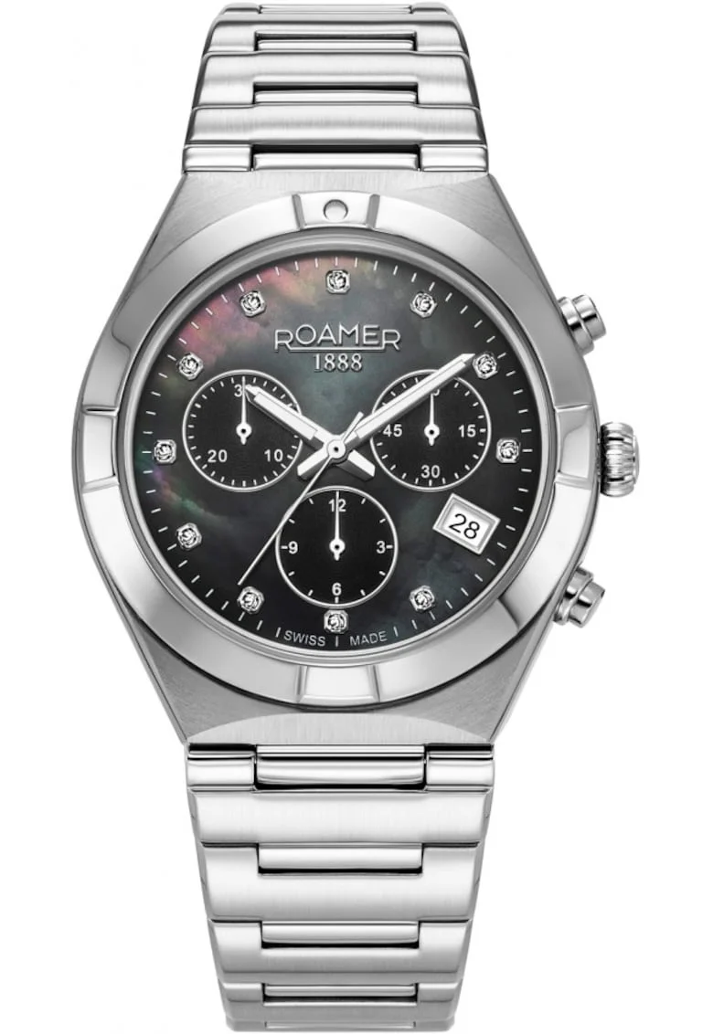 Ceas de dama  987837 41 80 20 argintiu, fashion sportiv, cu diamante