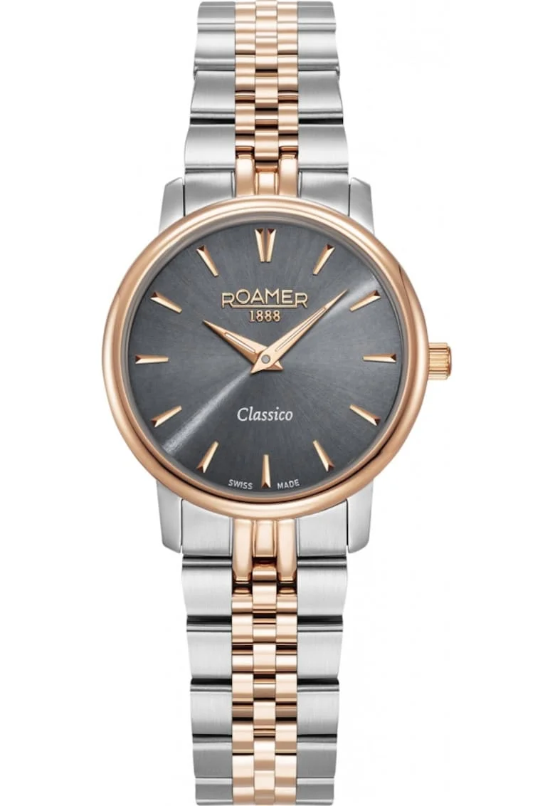 Ceas de dama  971857 49 55 50, aur roz, clasic, potrivit pentru cupluri