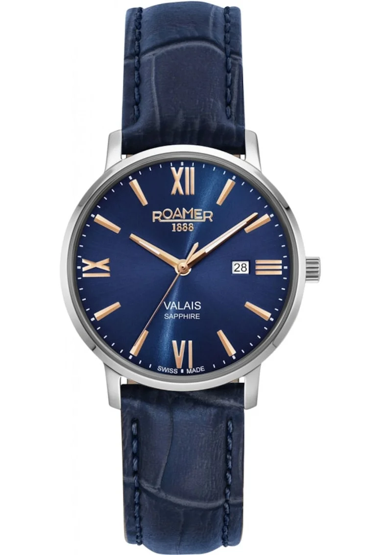 Ceas de dama  958844 41 43 05, clasic, in culoare bleumarin, potrivit pentru cupluri