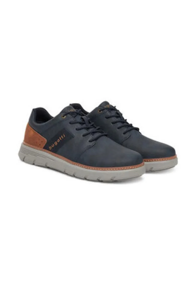 Pantofi sport barbati  albastru inchis, imitatie de piele, design modern, stil versatil, Bleumarin