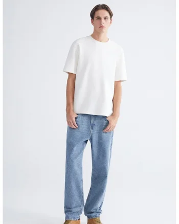 Blugi relaxed-fit cu buzunare, Albastru pastel