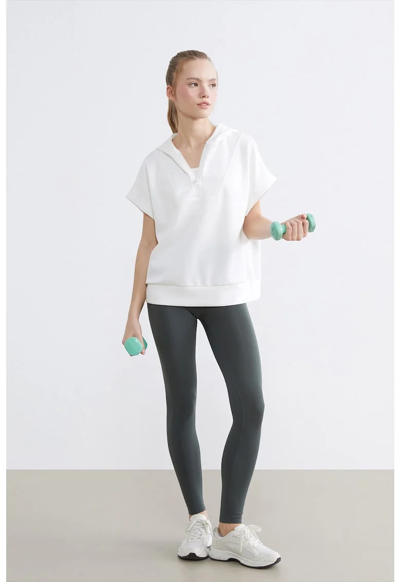 Colanti cu talie inalta, Verde sparanghel/Verde feriga