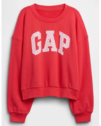 Bluza de trening cu imprimeu logo, Coral