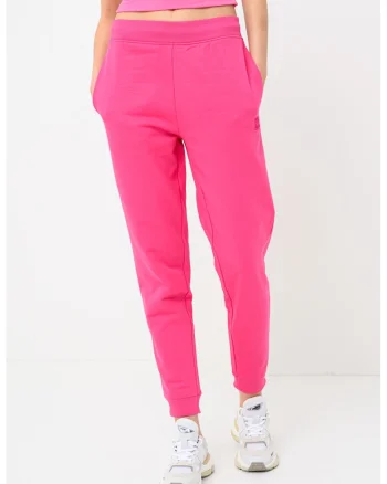 Pantaloni de trening din bumbac Nelfinia, Roz inchis