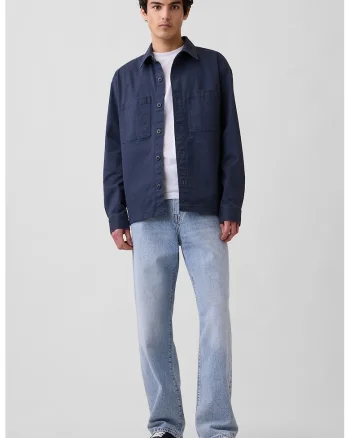 Blugi relaxed-fit cu aspect decolorat, Albastru deschis