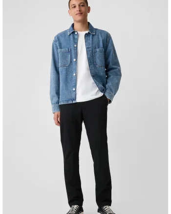Pantaloni chino slim fit, Negru stins