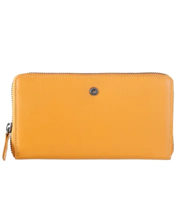 Portofel dama piele naturala 19 x 10.5 x 3, Spongy Nappa, Greenbudwqfqdrry, Galben, 19 x 10.5 x 3 cm