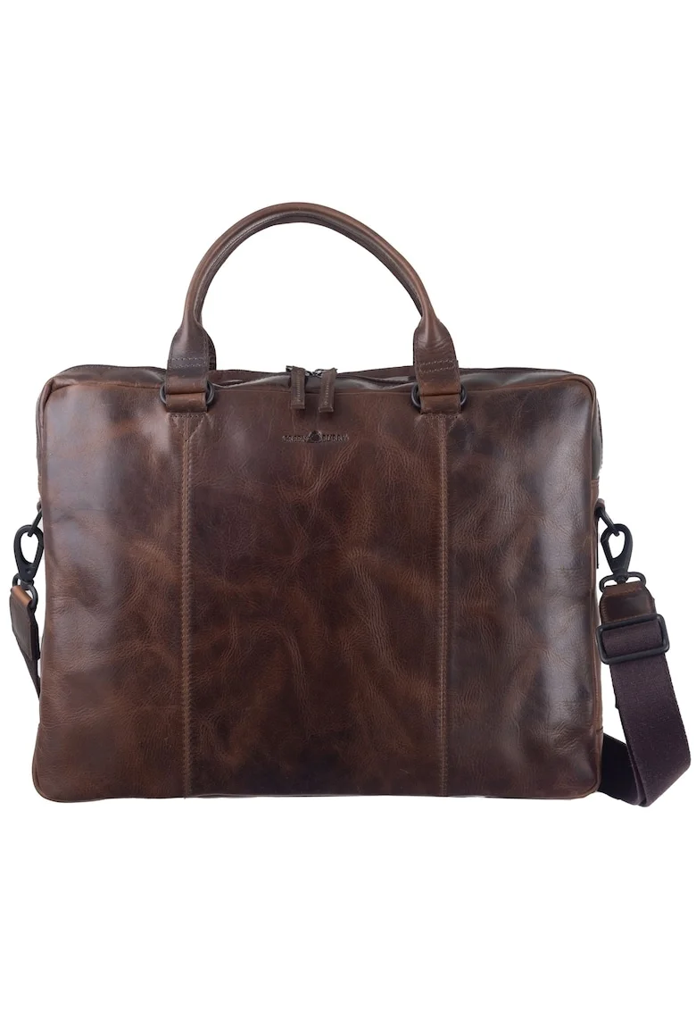 Geanta umar unisex piele naturala 44 x 31 x 13 cm, Newport,, Maro