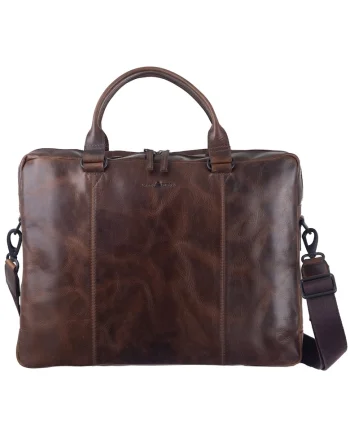 Geanta umar unisex piele naturala 44 x 31 x 13 cm, Newport,, Maro