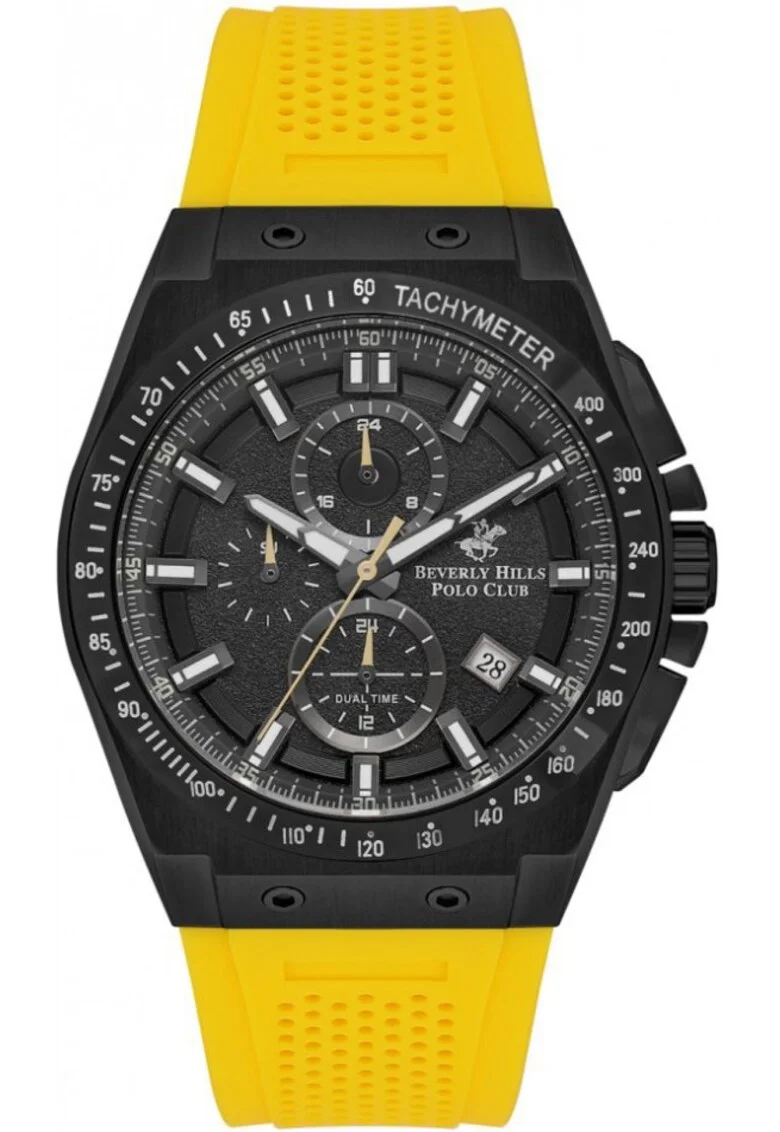 Ceas de barbati BEVERLY HILLS BP3541X.654 galben fashion ca cadou
