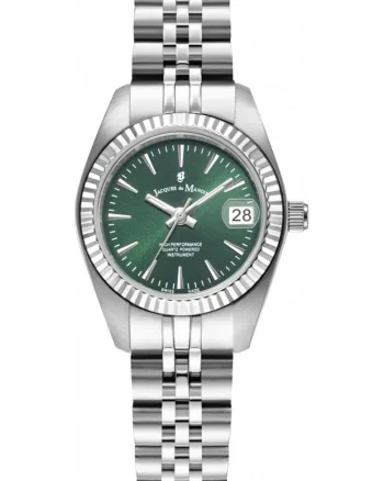 Ceas de dama JACQUES DU JWL02103, verde, clasic