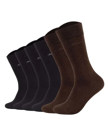 Set de sosete lungi unisex Premium Essential- 6 perechi, Maro inchis/Negru