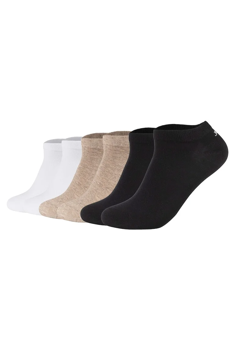 Set de sosete unisex pana la glezna Premium Essential -6 perechi, Alb/Negru/Bej