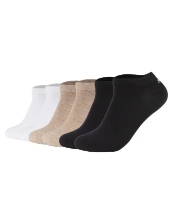 Set de sosete unisex pana la glezna Premium Essential -6 perechi, Alb/Negru/Bej
