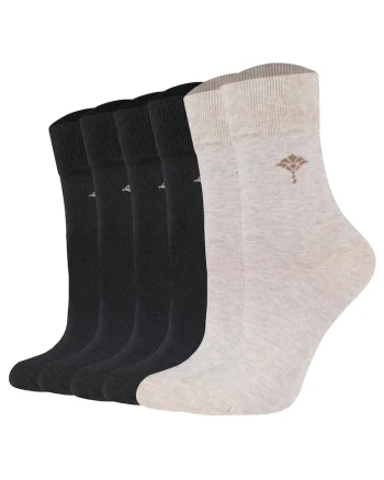 Set de sosete scurte Daily Glam - 6 perechi, Negru/Bej deschis