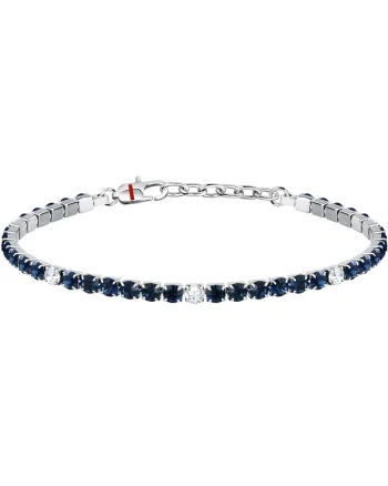Bratara  SANN53, inox, argintiu, albastru