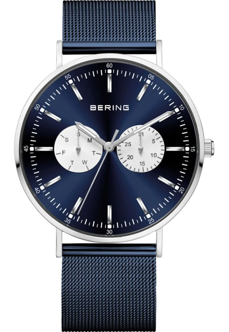 Ceas de barbati  14240-300, clasic, culoare bleumarin