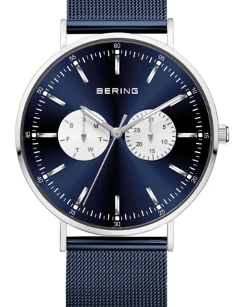 Ceas de barbati  14240-300, clasic, culoare bleumarin