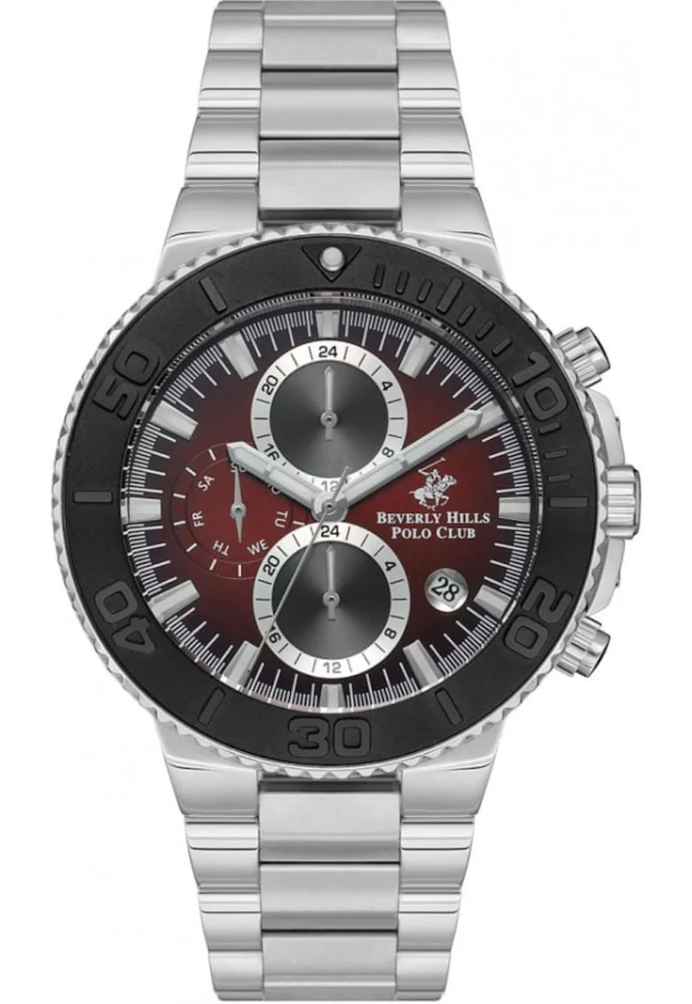 Ceas de barbati BEVERLY HILLS BP3540X.380 rosu, stil fashion, ca cadou