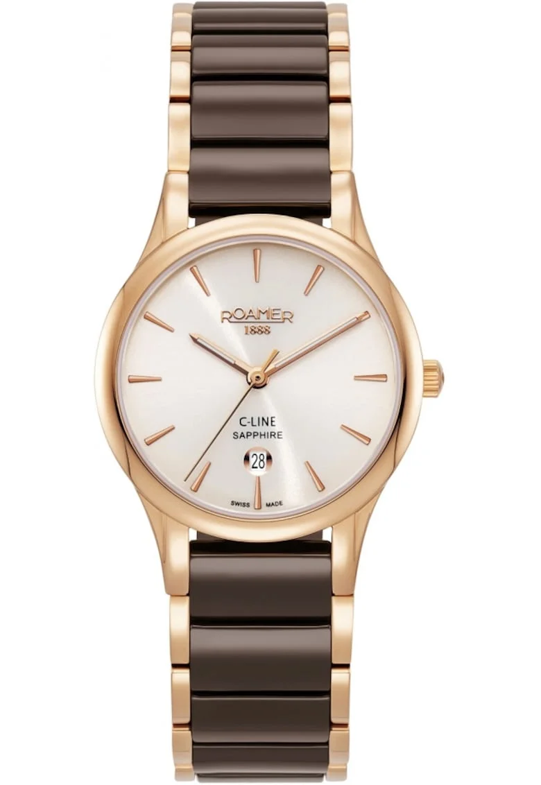 Ceas de dama  658844 49 35 63, aur roz si clasic bijuterie