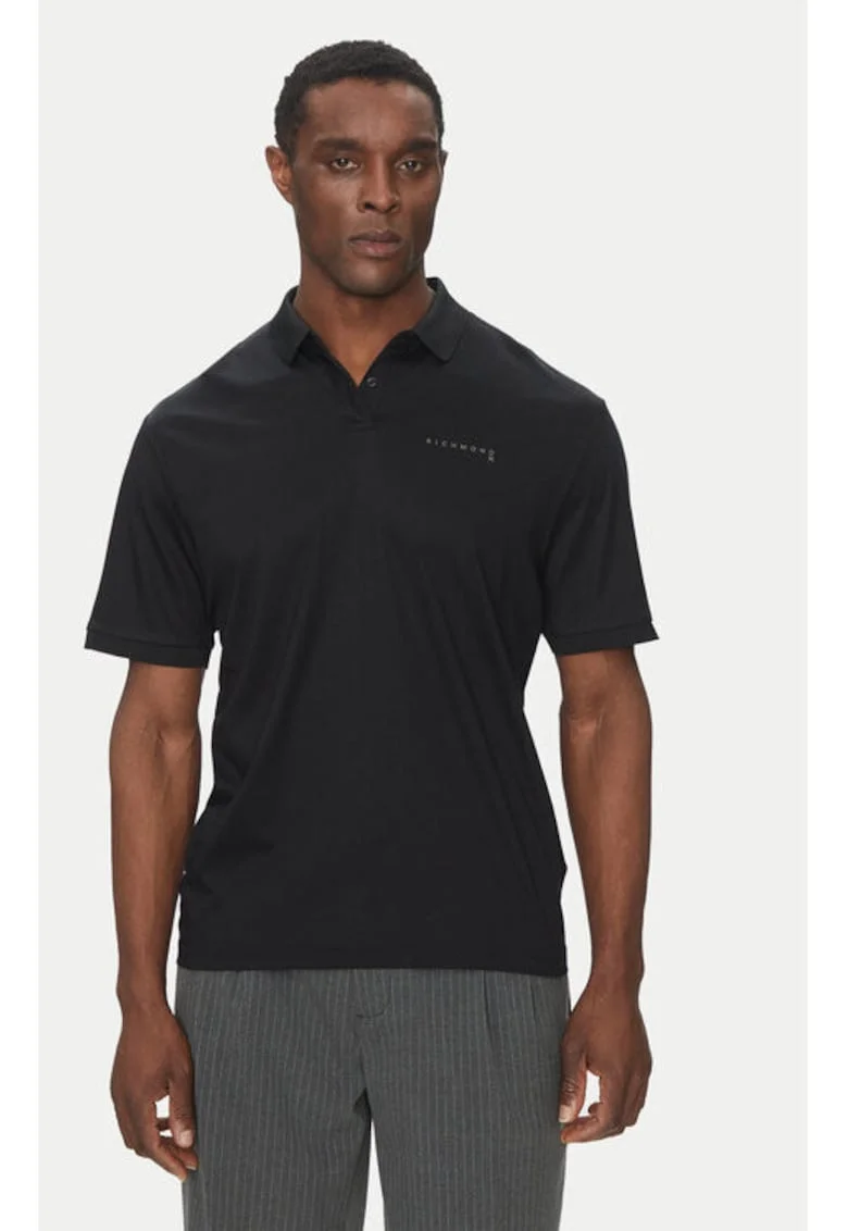 Tricou barbati,  305347916, Lyocell/Bumbac, Negru, Negru