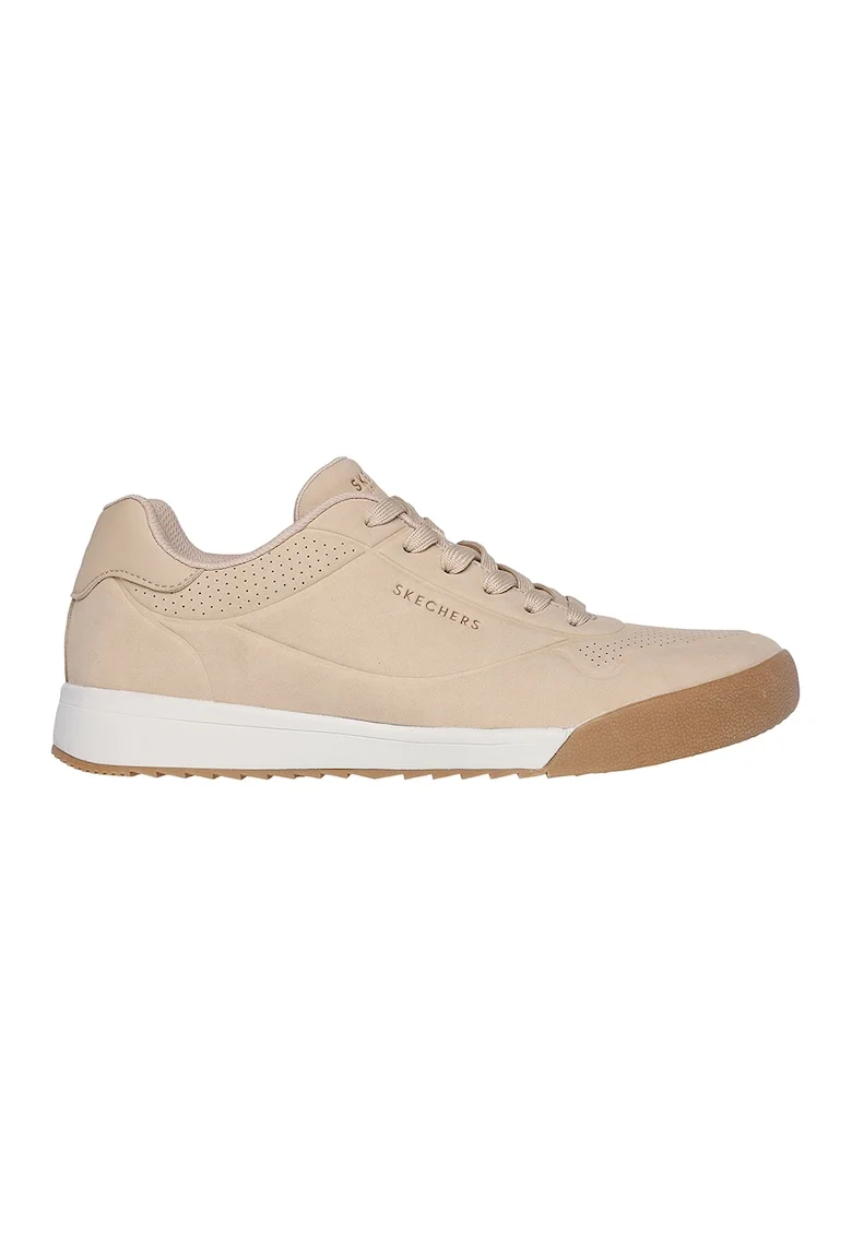Pantofi sport din piele ecologica cu detalii cu perforatii Zinger 2.0, Bej deschis