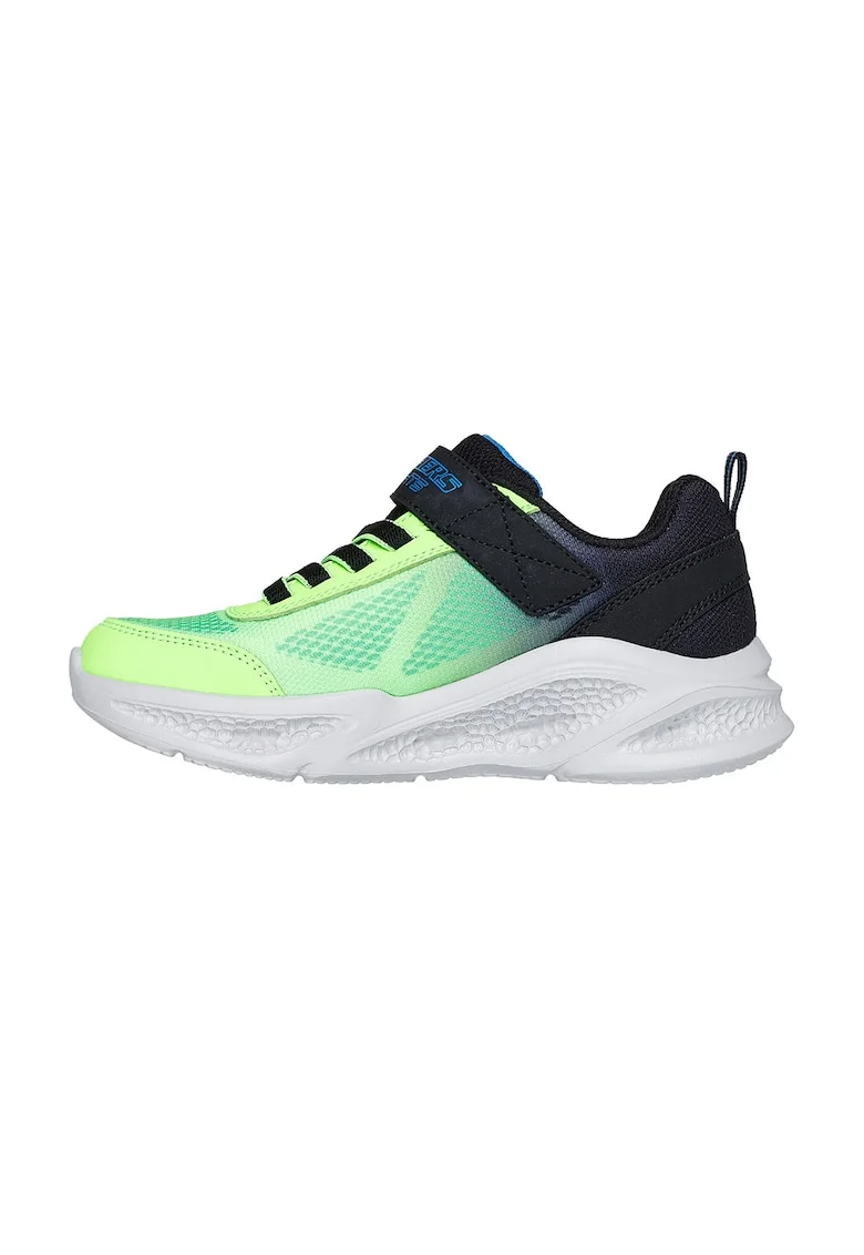 Pantofi sport cu velcro Meteor-Lights - Krendox, Negru/Verde neon