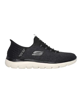 Pantofi sport de plasa cu logo, Negru/Gri carbune