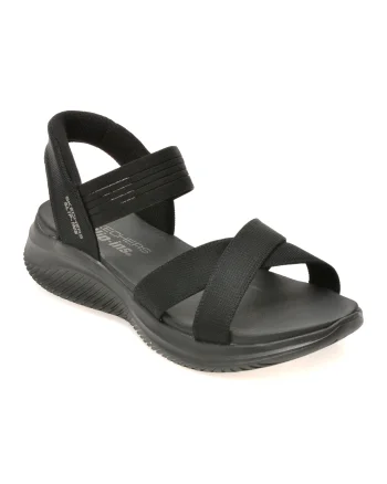 Sandale SKECHERS negre, 119975, din material textil