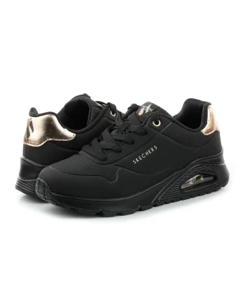Pantofi sport cu segment perforat Uno Gen1 - Shimmer Away, Auriu/Negru