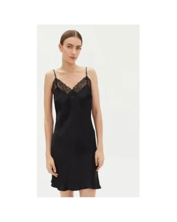 Camasa de noapte dama,  304888175, Modal/Viscoza, Negru