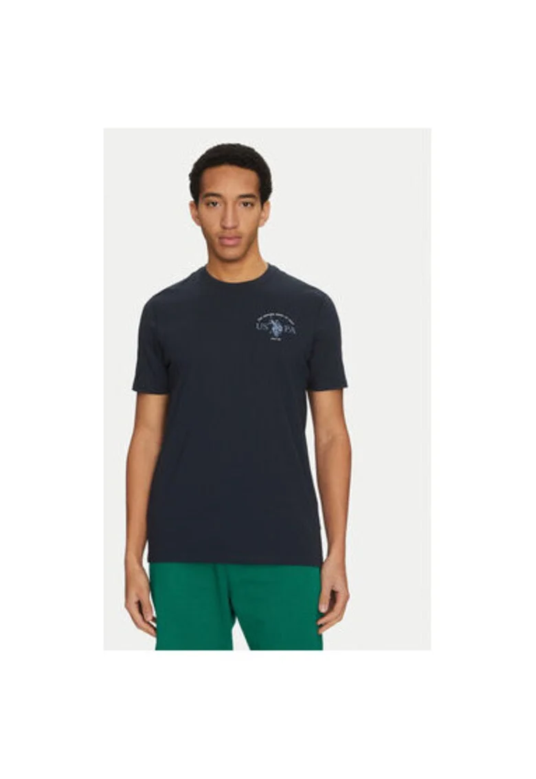 Tricou barbati,  305230553, Bumbac organic, Albastru, Albastru