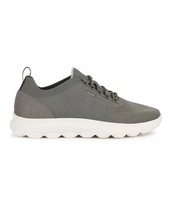 Pantofi sport din plasa tricotata cu logo, Gri