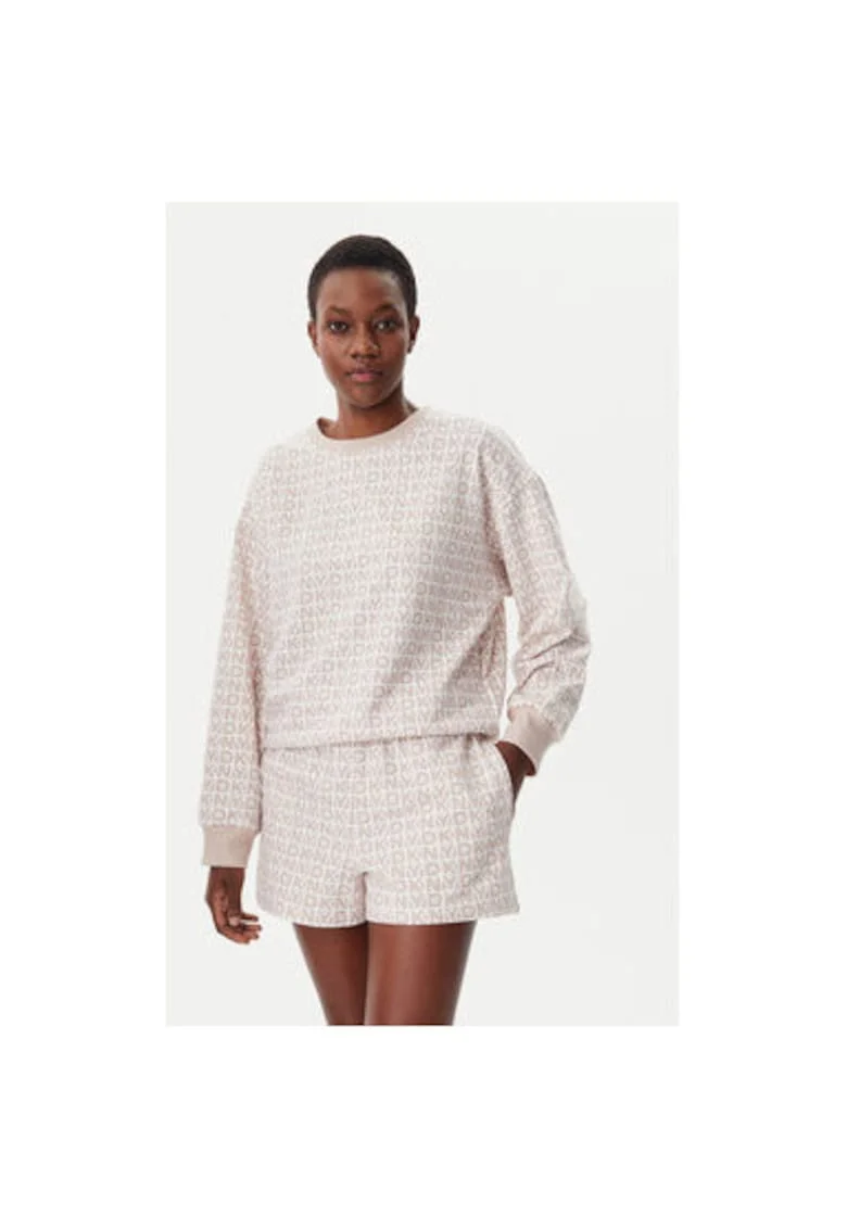Pijama dama,  305145659, Bumbac/Poliester, Bej