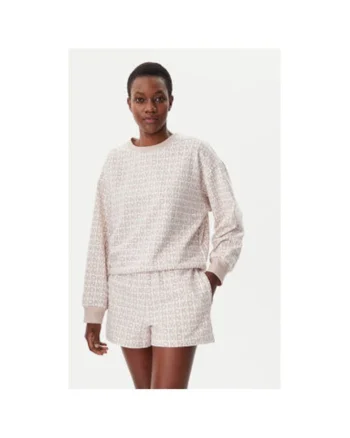Pijama dama,  305145659, Bumbac/Poliester, Bej