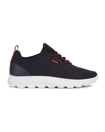 Pantofi sport din plasa tricotata cu logo, Bleumarin