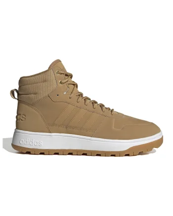 Pantofi sport de piele nabuc si material textil Frozetics, Maro camel