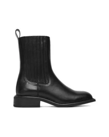 Ghete dama  EO-HANA-09810-25, piele naturala, negru