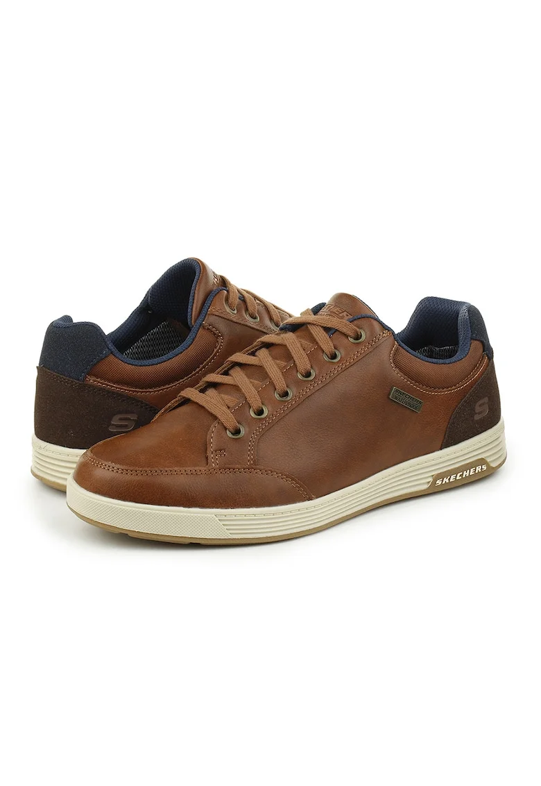 Pantofi sport low-cut de piele ecologica, Maro scortisoara