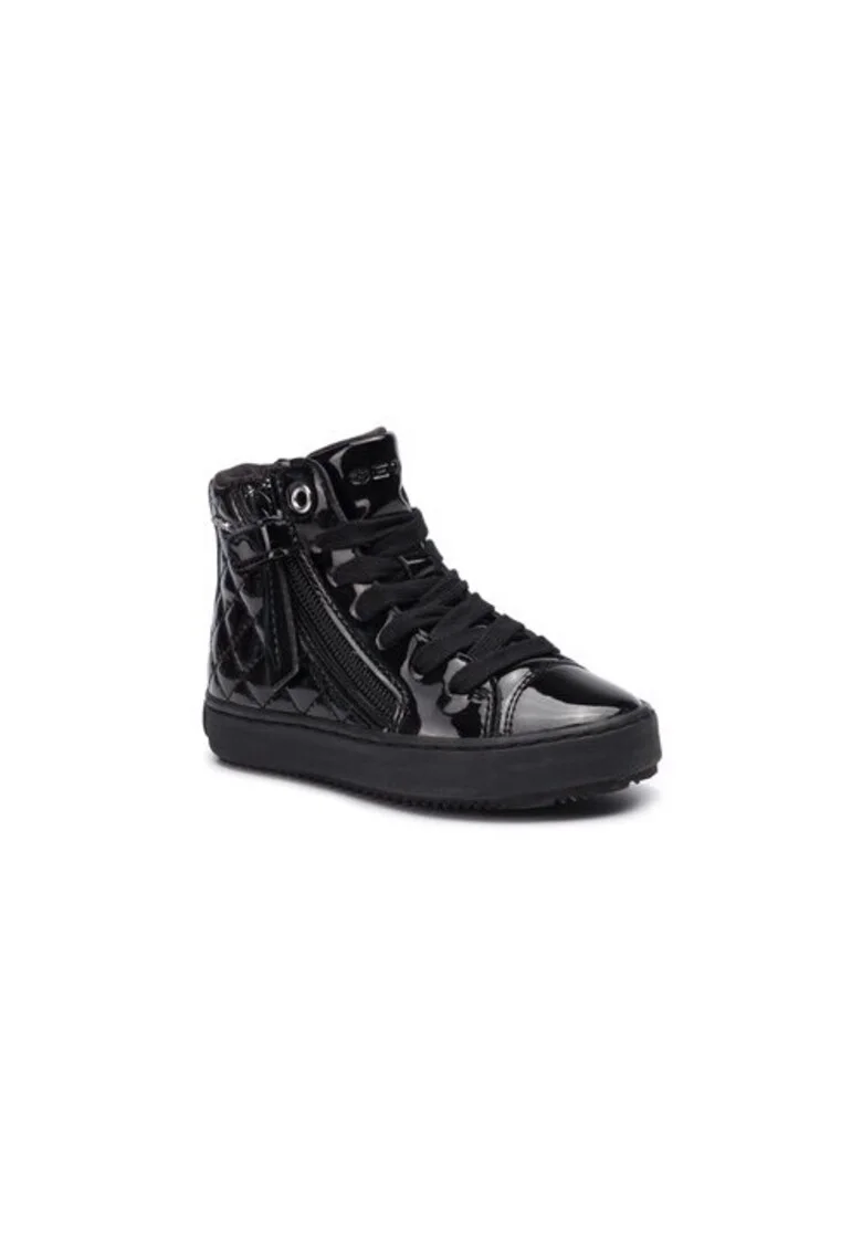 Pantofi sport fete  201630006, Piele ecologica, 24 EU, Negru