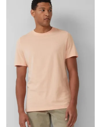 Tricou cu model uni si decolteu la baza gatului