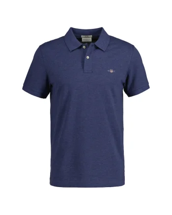 Tricou polo slim fit Shield, Albastru inchis