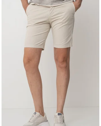 Bermude uni chino, Alb/Alb murdar