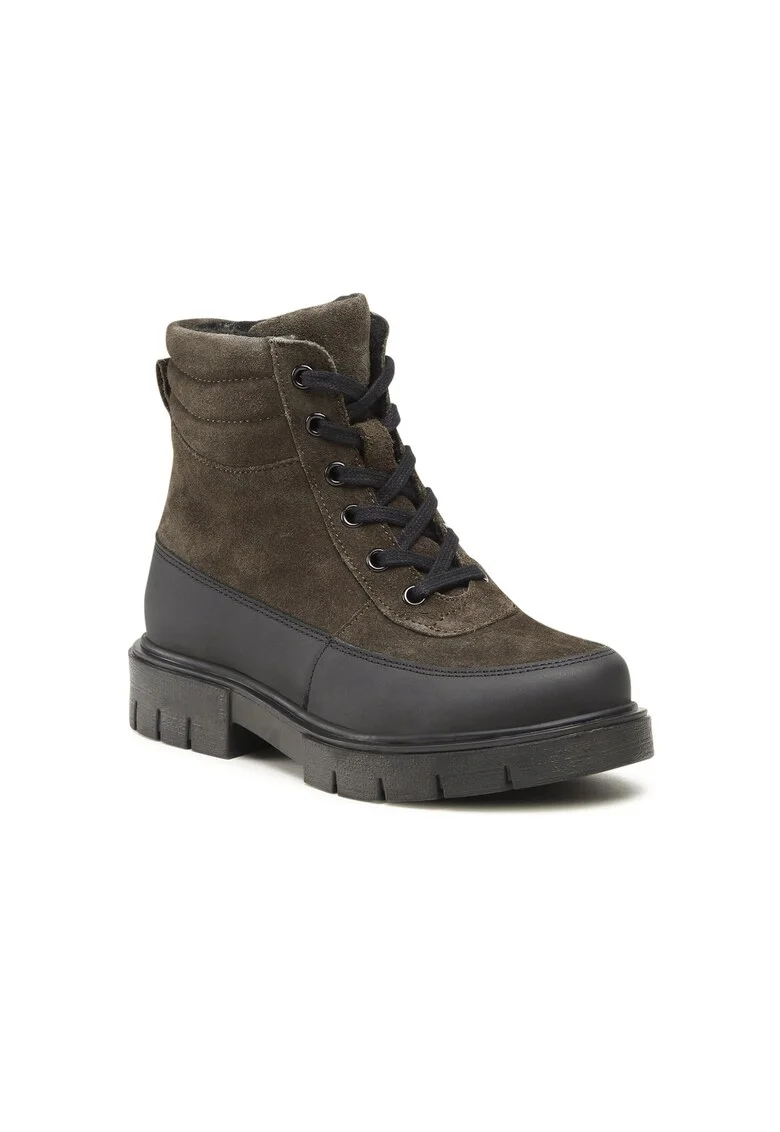 Ghete fete,  5904862275185, Kaki, Piele naturala/Piele intoarsa, Kaki