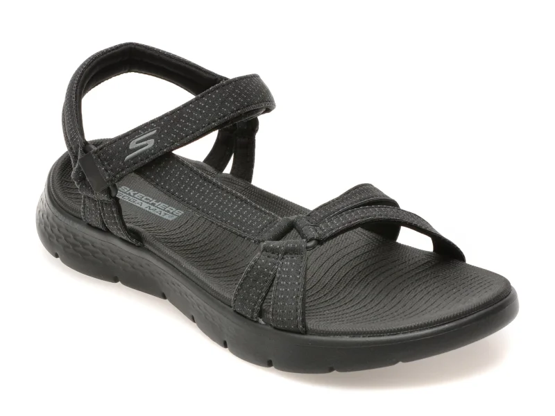 Sandale SKECHERS negre, GO WALK FLEX SANDAL, din material textil