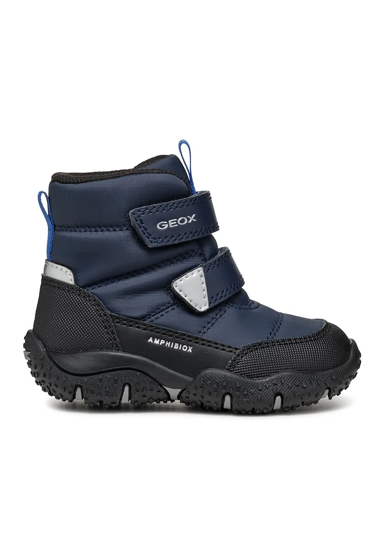 Ghete impermeabile cu inchidere velcro Baltic, Negru/Albastru royal/Bleumarin