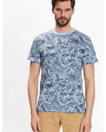 Tricou barbati,  Bumbac, Albastru