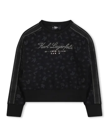Bluza de trening cu logo, Negru/Gri inchis