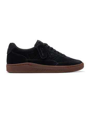 Pantofi sport din piele intoarsa cu sireturi, Negru